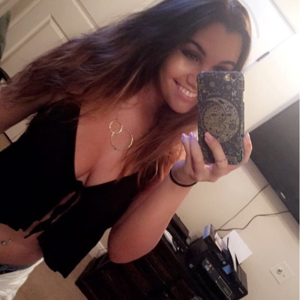 Kendall & Kylie Cropped Tie Shirt